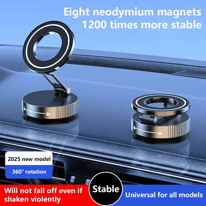 Universal Magnetic Car Phone Mount - 360° Adjustable Dashboard Holder with Strong Suction