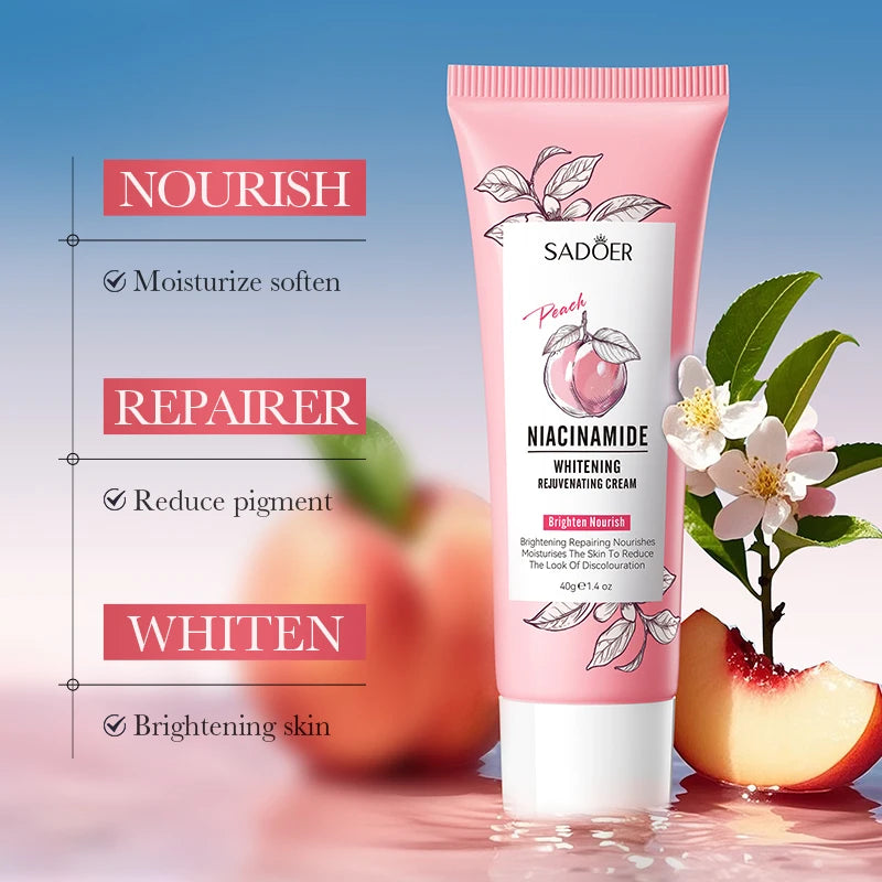 Peach Niacinamide Brightening Body Lotion - Fast-Absorbing Moisturizing Cream
