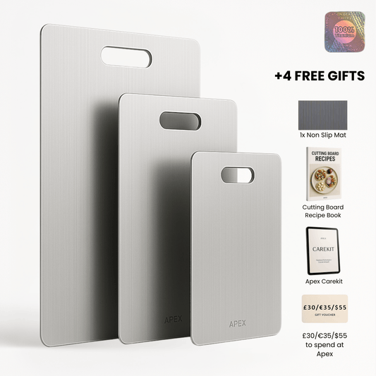 KARU Premium Pure Titanium Cutting Board - Ultra-Hygienic & Scratch-Resistant Kitchen Essential